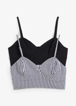 Best Cropped Top aus reiner Bio-Baumwolle (2er Pack) Damen Shirts & Tops|Nachhaltigere Materialien