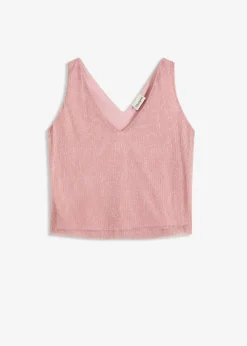 Damen bonprix Shirts & Tops|Cropped Top mit tiefem Ausschnitt