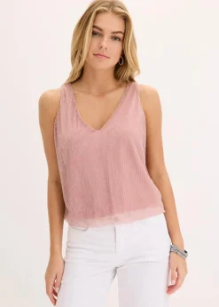 Damen bonprix Shirts & Tops|Cropped Top mit tiefem Ausschnitt