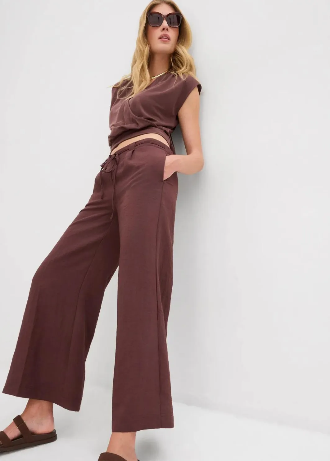 Best Culotte aus fließendem Viskose-Mix Damen Bekleidung·Kleider|Hosen