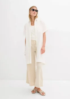 Outlet Culotte aus fließendem Viskose-Mix Damen Hosen|Bekleidung·Kleider