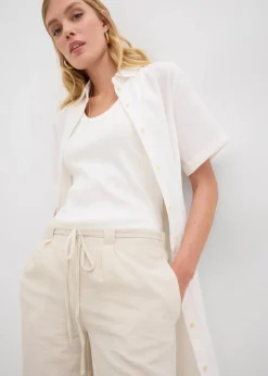 Outlet Culotte aus fließendem Viskose-Mix Damen Hosen|Bekleidung·Kleider