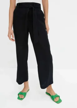 Damen bonprix Hosen|Bekleidung·Kleider|Culotte aus luftigem Leinen-Mix