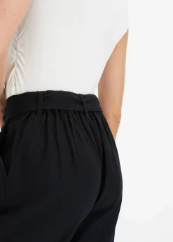 Damen bonprix Hosen|Bekleidung·Kleider|Culotte aus luftigem Leinen-Mix