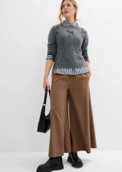 Outlet Culotte in Wolloptik Damen Hosen|Bekleidung·Kleider