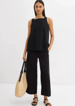 Clearance Culotte mit elastischem Bund aus Viskose-Mix Damen Bekleidung·Kleider|Hosen