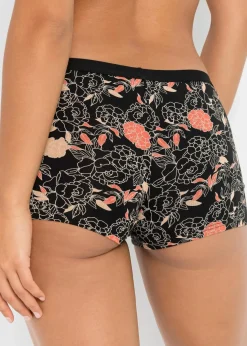 Damen bonprix Wäsche·Baumwollunterwäsche|Wäsche·Höschen|Damen Boxer (4er Pack)