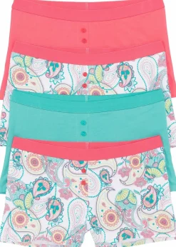 Damen bonprix Wäsche·Baumwollunterwäsche|Wäsche·Höschen|Damen Boxer (4er Pack)