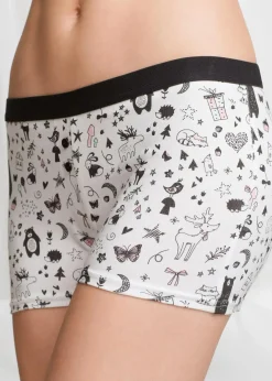 Damen bonprix Wäsche·Baumwollunterwäsche|Wäsche·Höschen|Damen Boxer (4er Pack)
