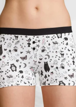 Damen bonprix Wäsche·Baumwollunterwäsche|Wäsche·Höschen|Damen Boxer (4er Pack)