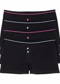 Outlet Damen Boxer (4er Pack) Damen Wäsche·Baumwollunterwäsche|Wäsche·Höschen