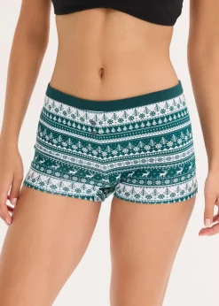 Damen bonprix Wäsche·Baumwollunterwäsche|Wäsche·Höschen|Damen Boxer mit Bio-Baumwolle (4er Pack)
