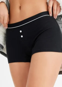 Damen bonprix Wäsche·Baumwollunterwäsche|Wäsche·Höschen|Damen Boxer mit Bio-Baumwolle (4er Pack)