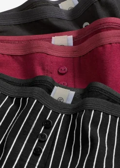 Damen bonprix Wäsche·Baumwollunterwäsche|Baumwollunterwäsche|Damen Taillen Boxer mit längerem Bein (4er Pack)