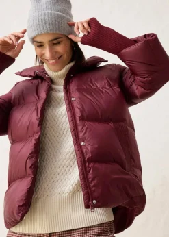 Damen bonprix Jacken & Mäntel|Premium|Daunenjacke mit recycelten Daunen​ und Strickärmeln