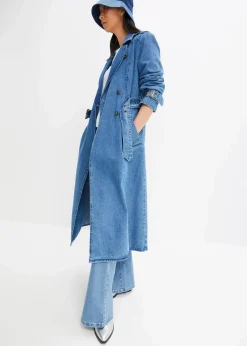 Damen bonprix Bekleidung·Hosen|Jacken & Mäntel|Denim Trenchcoat