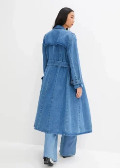 Damen bonprix Bekleidung·Hosen|Jacken & Mäntel|Denim Trenchcoat