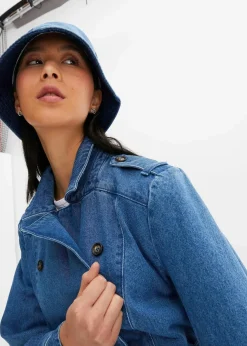 Damen bonprix Bekleidung·Hosen|Jacken & Mäntel|Denim Trenchcoat