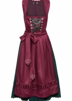 Damen bonprix Kurzgrößen|Bekleidung·Pullover & Strickjacken|Dirndl mit bestickter Satin-Schürze (2-tlg.Set)