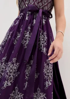 Damen bonprix Kurzgrößen|Bekleidung·Pullover & Strickjacken|Dirndl mit Jacquard und Stickerei (2-tlg.Set)