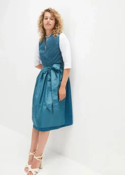 Sale Dirndl mit Jacquardmuster und Schürze in Midilänge (2-tlg.Set) Damen Bekleidung·Pullover & Strickjacken|Kleider