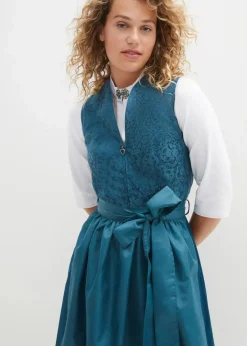 Sale Dirndl mit Jacquardmuster und Schürze in Midilänge (2-tlg.Set) Damen Bekleidung·Pullover & Strickjacken|Kleider