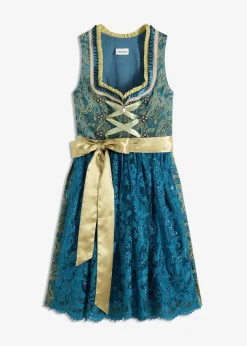 Damen bonprix Kleider|Bekleidung·Pullover & Strickjacken|Dirndl mit Pailletten Schürze (2-tlg.Set)