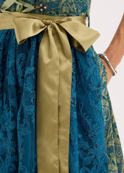 Damen bonprix Kleider|Bekleidung·Pullover & Strickjacken|Dirndl mit Pailletten Schürze (2-tlg.Set)