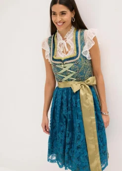 Damen bonprix Kleider|Bekleidung·Pullover & Strickjacken|Dirndl mit Pailletten Schürze (2-tlg.Set)