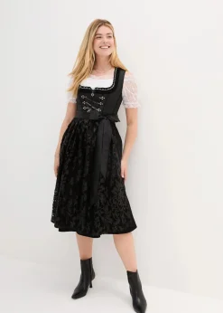 Damen bonprix Kleider|Bekleidung·Pullover & Strickjacken|Dirndl mit Pailletten Schürze (2-tlg.Set)