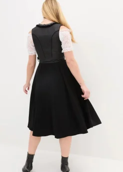 Damen bonprix Kleider|Bekleidung·Pullover & Strickjacken|Dirndl mit Pailletten Schürze (2-tlg.Set)