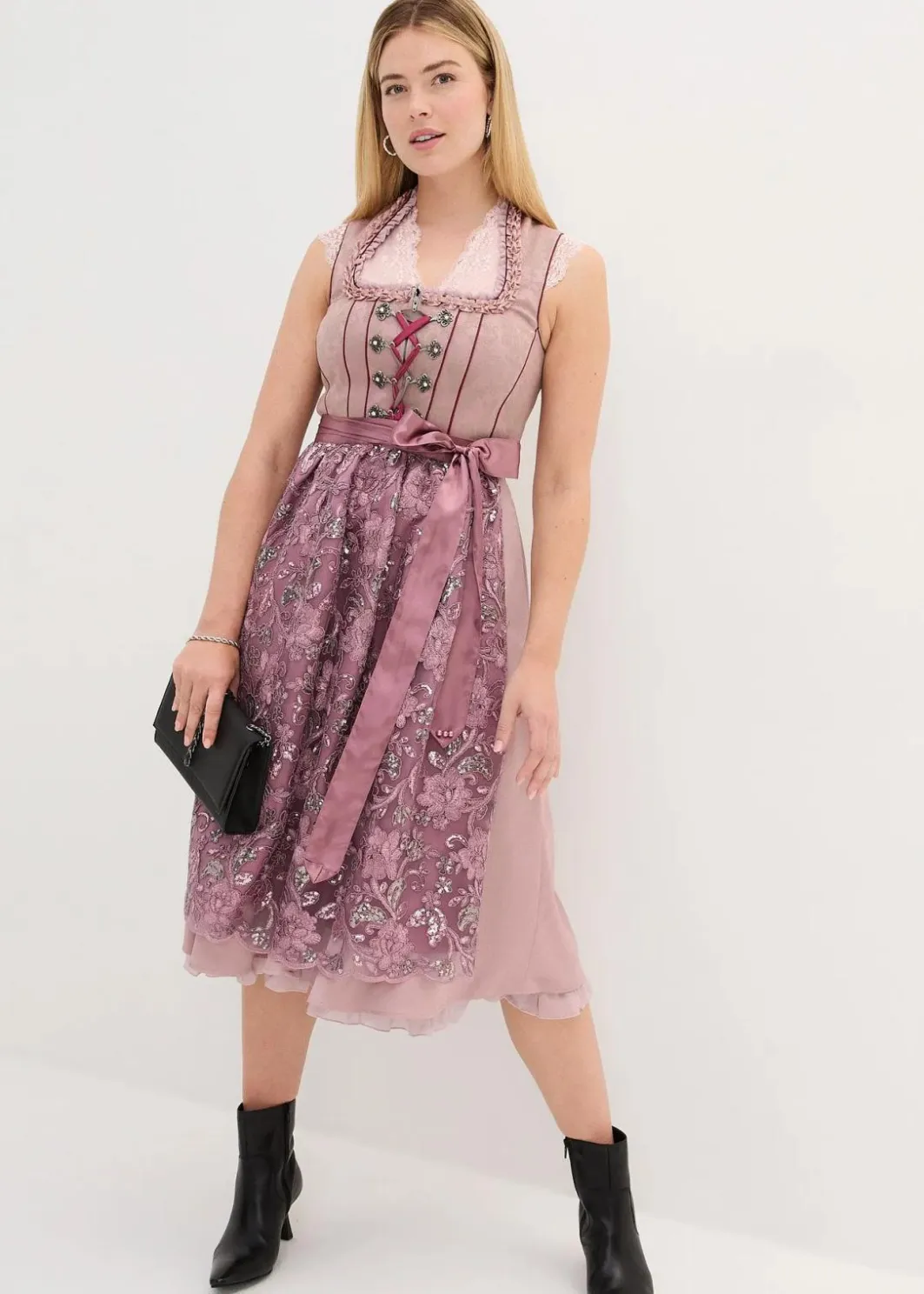 Damen bonprix Bekleidung·Pullover & Strickjacken|Kleider|Dirndl mit Pailletten-Schürze