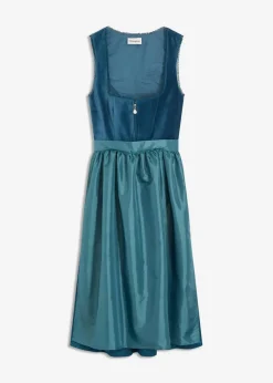 Discount Dirndl mit Samt in Midilänge (2-tlg.Set) Damen Bekleidung·Pullover & Strickjacken|Kleider