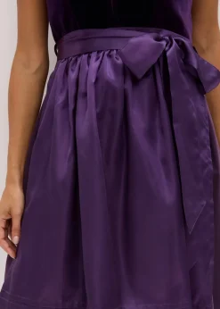 Damen bonprix Bekleidung·Pullover & Strickjacken|Kleider|Dirndl mit Samt in Midilänge (2-tlg.Set)