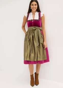 Sale Dirndl mit Samt in Midilänge (2-tlg.Set) Damen Bekleidung·Pullover & Strickjacken|Kleider