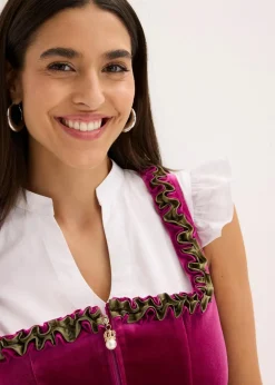 Sale Dirndl mit Samt in Midilänge (2-tlg.Set) Damen Bekleidung·Pullover & Strickjacken|Kleider