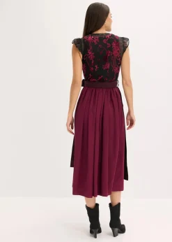 Best Dirndl mit Samt in Midilänge (2-tlg.Set) Damen Bekleidung·Pullover & Strickjacken|Kleider