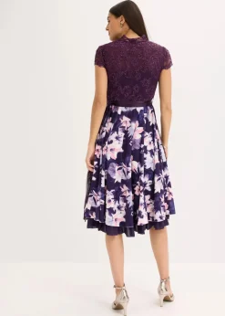 Dirndl mit Stickerei und Samtrock (2-tlg.Set) Damen Bekleidung·Pullover & Strickjacken|Kleider