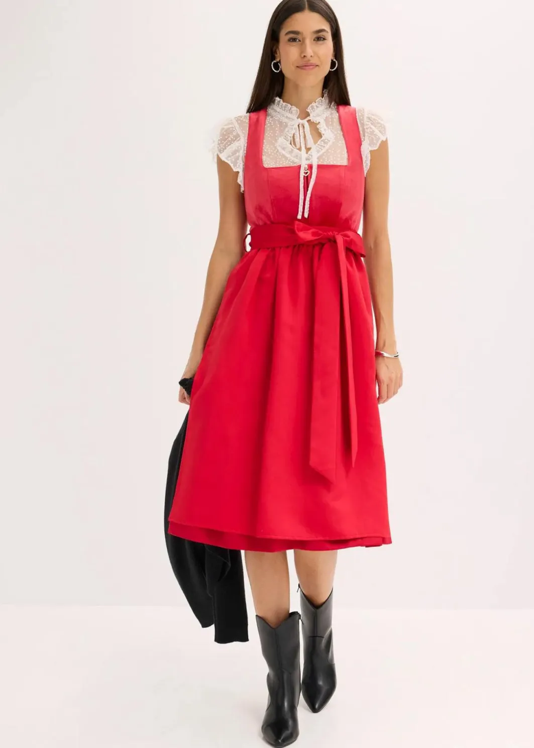 Discount Dirndlbluse aus zartem Tüll mit Punktemuster Damen Bekleidung·Jacken & Mäntel|Blusen & Tuniken