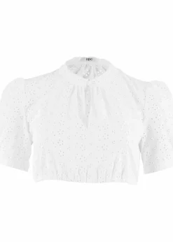 Damen bonprix Bekleidung·Jacken & Mäntel|Blusen & Tuniken|Dirndlbluse mit Lochspitze