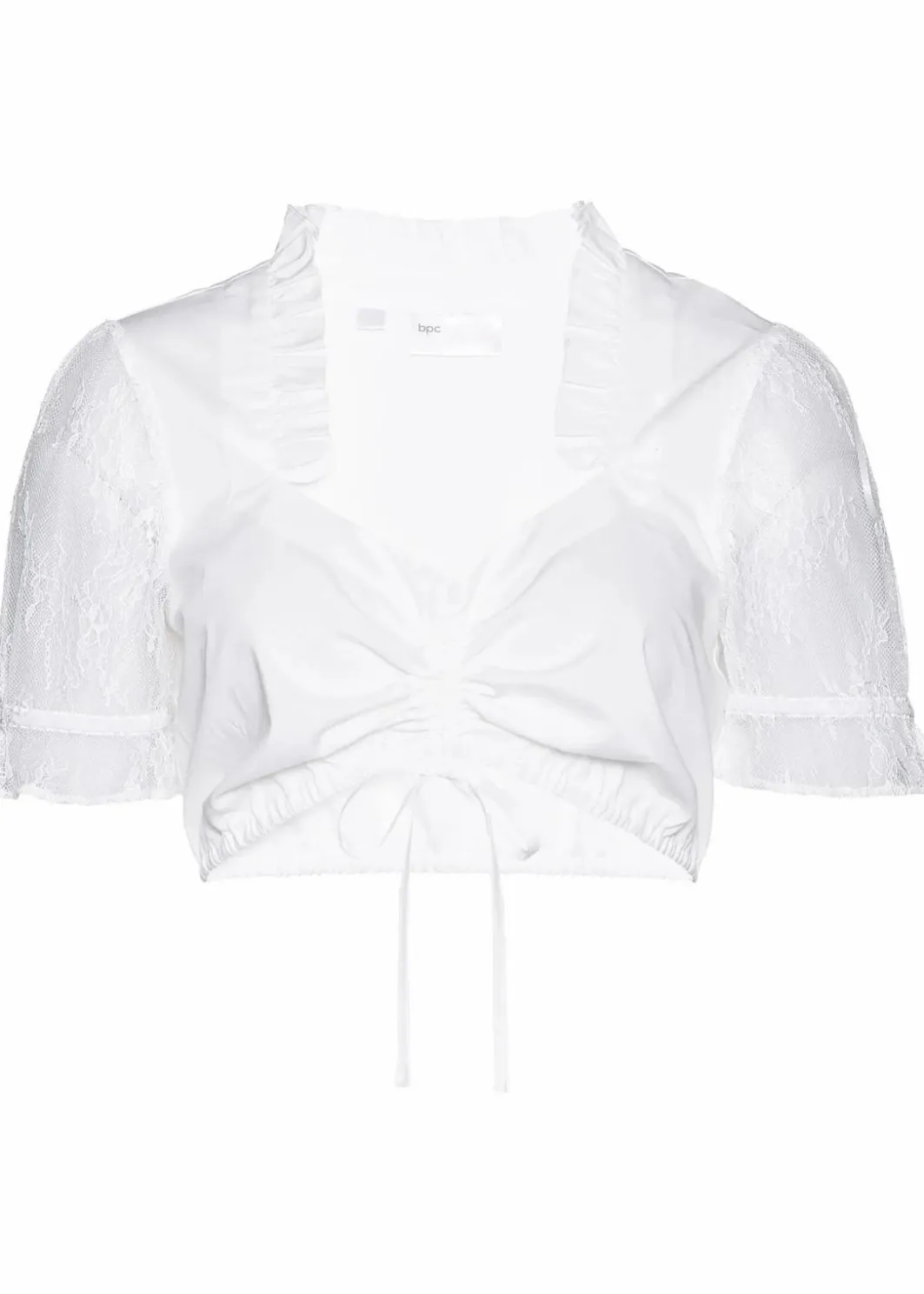 Dirndlbluse mit Spitzenärmeln Damen Bekleidung·Jacken & Mäntel|Blusen & Tuniken