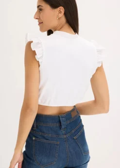 Damen bonprix Bekleidung·Jacken & Mäntel|Blusen & Tuniken|Dirndlbluse mit Stehkragen und Rüschen-Ärmel