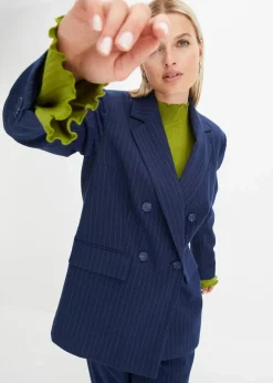 New Doppelreihiger Blazer aus Viskose-Mix Damen Bekleidung·Basics|Blazer
