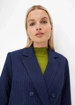 New Doppelreihiger Blazer aus Viskose-Mix Damen Bekleidung·Basics|Blazer