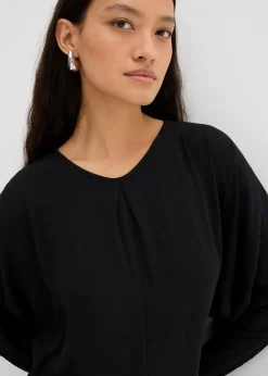 New Drapiertes Midikleid Damen Kleider|Bekleidung·Pullover & Strickjacken