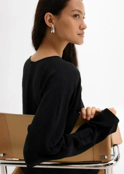 New Drapiertes Midikleid Damen Kleider|Bekleidung·Pullover & Strickjacken