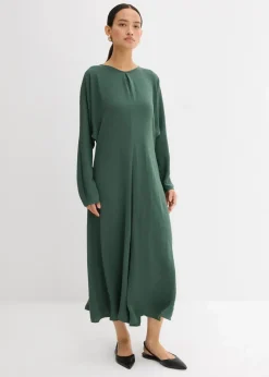 New Drapiertes Midikleid Damen Bekleidung·Pullover & Strickjacken|Kleider