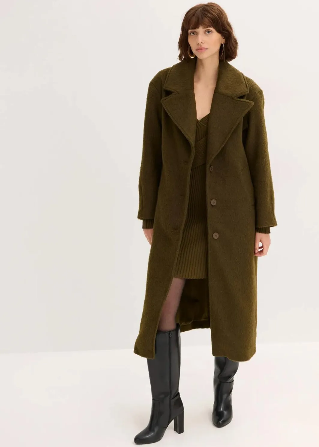 Damen bonprix Bekleidung·Hosen|Jacken & Mäntel|Einreihiger Oversize-Mantel