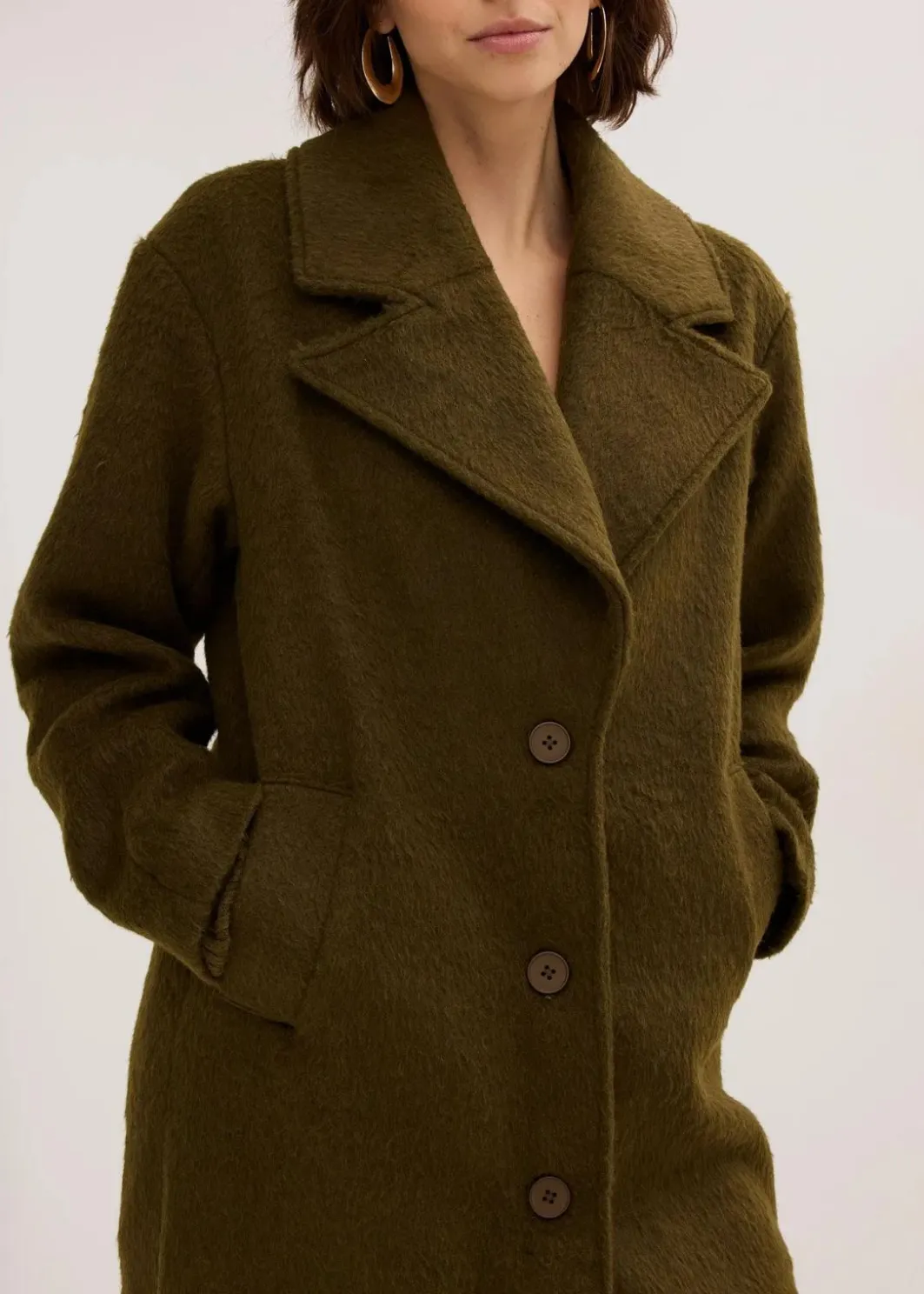 Damen bonprix Bekleidung·Hosen|Jacken & Mäntel|Einreihiger Oversize-Mantel