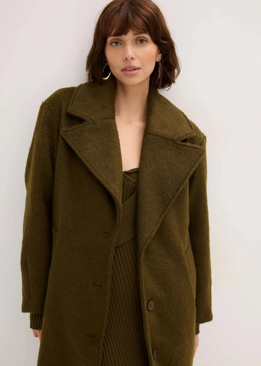 Damen bonprix Bekleidung·Hosen|Jacken & Mäntel|Einreihiger Oversize-Mantel